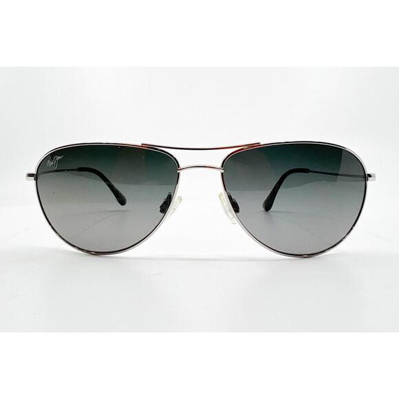 Maui Jim Sea Horse MJ 772-17 Silver Gray Sunglasses 60-15-143 8986